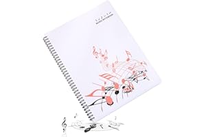 BONHHC Carpeta de Archivos Carpeta de Archivos de Música / A4 30 bolsillos/Impermeable Carpeta de Almacenamiento de Partituras Organizador de Documentos Papel de Partitura Musical (blanco)