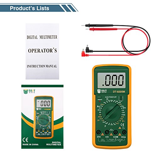 ELEGIANT Digital LCD Multimeter Transistor Meter Messgerät Voltmeter Amperemeter 20A 400V Volt AMP OHM-Kontrolleur-Prüfvorrichtung AC DC - 7