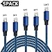Produktbild WUXIAN MFi Zertifiziert - Phone Ladekabel 5 Pack [3/3/6/6/10FT] USB Nylon Data Kabel für iPhone XS/X/XR/Max/8/8Plus/7/7Plus/6 Plus/6/5/5S/6s,Pad Mini/Air,Pod 5/7