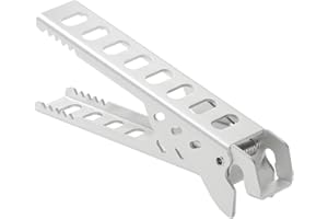 Pomurom Camping Pot Gripper, Aluminum Alloy Hot Pot Gripper Bowl Holder Pan Clip Handle, Hot Pot Dish Lifter Anti-scalding Clip Bowl Plate Clamp for Outdoor Camping Cookware Picnic BBQ Travel