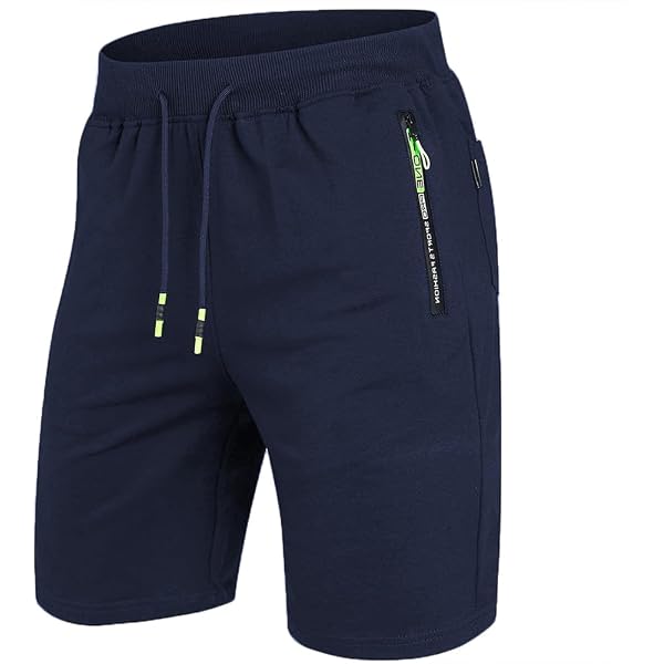 Amy Coulee Pantaloni da jogging da uomo in cotone con tasche, pantaloni fitness per il tempo libero con coulisse, Blu scuro, S