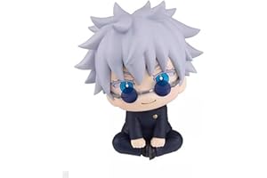 XESAGSNV Desktop Decorative Ornaments, Jujutsu Kaisen Anime Ornaments, Geto Suguru Figurines, Looking Up, Sitting in the Palm, Anime Ornament Models, Cake Decorations (Satoru Gojo in Color Box)