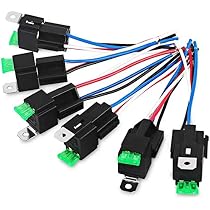 Kit 6 Relais 12V 30A + Fusibles + Fils | SPST 5 Broches | Pour Auto & DIY | Phares, Antiblrouillards, Démarreur | 14 AWG