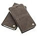 Produktbild QIOTTI > Apple iPhone 5 / 5S / SE < incl. PANZERGLAS H9 HD+ Geschenbox Booklet Wallet Case Hülle Premium Tasche aus echtem vegetabil gegerbtes Kalbsleder mit Kartenfächer in KAFFEE BRAUN. Edel verpackt incl. Stoffbeutel.