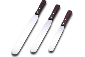 LEGERM Spatola Pasticceria in Acciaio Inossidabile Cucina Set Cuoco Spatola per Dolci Spatole Decorazione Torte Spatole per Pasticceria