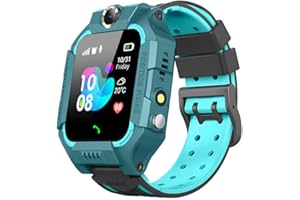 GOKALE Kids Smart Watch for Boys Girls Touch Screen Smartwatch LBS Tracker for Kids Camera Games Phone SOS Alarm Clock Video Music Calculator toys for 3-16 Years Old Children Christmas Birthday Gifts Green
