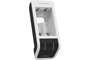 ANSMANN Cargador de batería para hasta 2 Pilas NiMH AA o AAA – Cargador de batería automático con tecnología de Carga 7, Modo de reparación y Control de bahía Individual - Comfort Mini