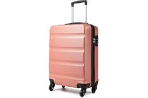 KONO Rigidi e Durata Valigia Alta Qualit ABS Valigie Trolley con 4 Ruote Rotanti e Lucchetto Combinazione Quadrante