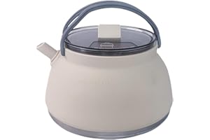 GETBSTOOP 1.5L Portable Camping Kettle With Handle - Collapsible Water Boiler With Stainless Steel Bottom for Hiking and Backpacking