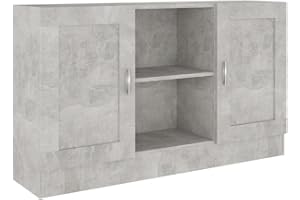 ‎VIDAXL vidaXL Sideboard 2 Fächer 2 Türen Kommode Anrichte Beistellschrank Mehrzweckschrank Standschrank Schrank Betongrau 120x30,5x70cm Holzwerkstoff