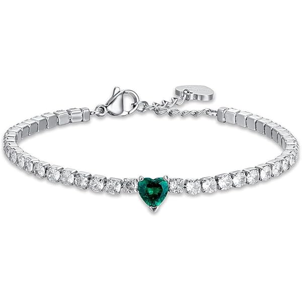 Bracciale Donna Luca Barra In Acciaio Con Cristalli Bianchi E Cuore Cristallo Rosa - Modello Bk2281 - 2