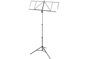 K&M 10062 Notenpult Robby Plus – XXL-Metall-Notenständer mit ausziehbarer, breiter Notenauflage für 4 DIN-A4-Blätter