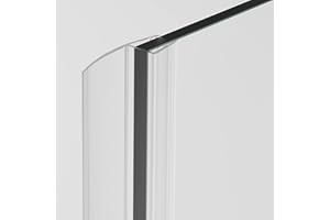 Badena Duschdichtung für Duschtüren transparent I 200cm Duschtürdichtung 6mm 7mm 8mm Glastür seitlich I Ersatzdichtung Duschwand gerade I Abdichtung Dusche I Duschkabinen Dichtung I Wasserabweiser