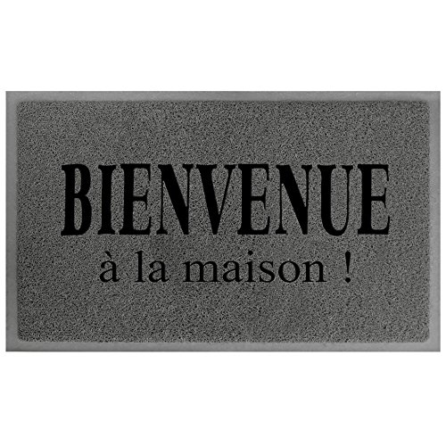 spécifications Tapis Déco Maison Tapis d'Entrée PVC Gris/Noir 75 x 45 x 75 cm