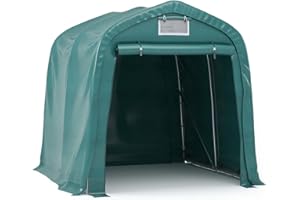 vidaXL Carpa Garaje de Almacenamiento Cenador Cubierta Tienda Patio Exterior Aire Libre Almacenaje Impermeable Duradera PVC Verde 1,6x2,4 m