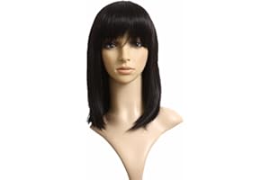 Prettyland Parrucca donna liscia e opaca come capelli veri aspetto naturale medio-lungo - Nero C275