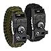 Produktbild LEEVA 8-in-1 Paracord Survival Armband mit Angelset, Multitool, Feuerstahl, Kompass, Minimesser, Signalpfeife, Thermometer (Schwarz)