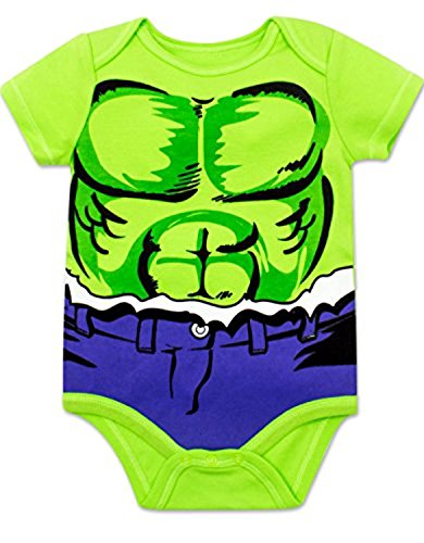 Marvel Baby Boys' 5 Pack Onesies - The Hulk, Spiderman, Iron Man and Captain America