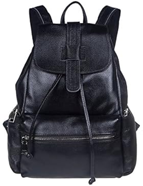 S-ZONE Damen Weinlese Echt Leder Rucksack Tragetasche Reise Shopper Schulter Tasche