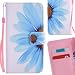 Produktbild LEMORRY Samsung Galaxy J3 (2017) Hülle Tasche Ledertasche Flip Beutel Haut Slim Bumper Schutz Magnetisch Schließung SchutzHülle Weich Silikon Cover Schale für Galaxy J3 2017 / J330F, Blütenblatt