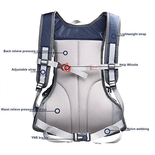 Fafada 15L Damen Herren Wasserdicht Trekking Fahrradrucksack Atmungsaktiv Backpack Schulter Rucksack für Radfahren Bergsteigen - 3