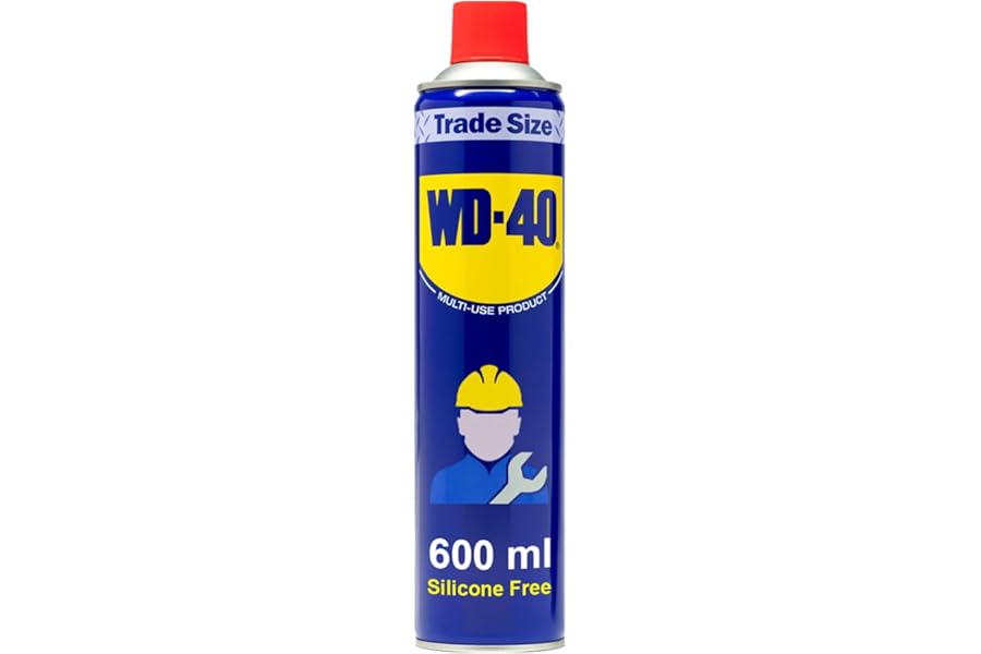 WD-40 Multi Use Lubricant Spray 600ml Original Professional Formula, Multipurpose WD40 Spray Lubricant for Maintenance, Rust Protection, and Water Displacement on Gears, Threads, and Hinges