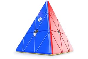 ACCXFEK GAN Pyraminx M Magnetic 3x3 Cube Speed,36 Magnets, Speed Cube Puzzles Toys(Standard Edition)