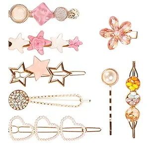 REHTRAD 8 in 1 Set Pearl Hair Clips for Women,Hair Clips for Women Stylish,Lovely Clips for Hair for Girls?Multicolor?