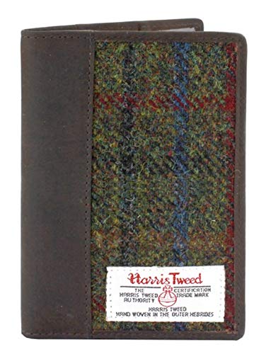 Harris Tweed et Porte-Passeport en Cuir de différentes Couleurs en boîte (Vert et Rouge)