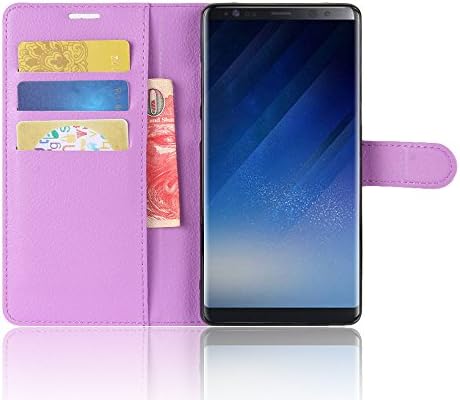 Rockwey® Samsung Galaxy Note8 mobile phone sets,TPU+PU leather cover flip cover card wallet Anti-scratch,anti-skid(Purple)