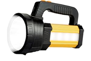 YBQZ Torcia LED Alta Potenza,Torcia Ricaricabile 12000 Lúmenes 10000mAH 6 Modalità Torcia Lanterna Super Luminoso IPX4 Impermeabile Lampada Emergenza Portatile per Campeggio Caccia Ciclismo Escursioni