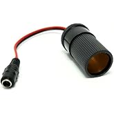 DC 5.5x2.5mm Dişi - Oto &Ccedil;akmak Soketi &Ccedil;evirici Adapt&ouml;r Kablosu, 10 Cm,