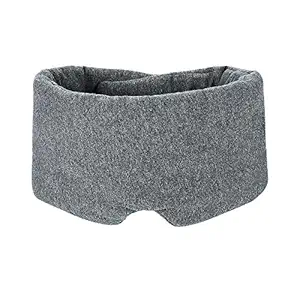 Store2508 Cotton Sleep Mask Blackout Comfortable & Breathable Eye Mask for Sleeping Adjustable Blinder Blindfold Airplane with Travel Pouch Best Night Companion Eyeshade for Women Men Kid Grey