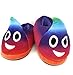Produktbild Desire Deluxe Kackhaufen Emoji Geschenk Hausschuhe Rainbow Poop – Super weiche Winter Hausschuhe aus Plusch in Universalgröße fur Mädchen, Jungen, Erwachsene, Nerd Geschenk, Universalgröße 35-43