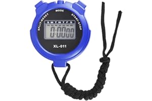Tranzy Digital Handheld Sports Stopwatch, Multi-Function Stopwatch Timer with Large Display Date & Time, Stopwatch with12/24 Hours Clock, Stopwatch for Swimming, Running, Sports Training (Blue)