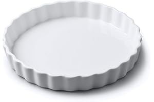 WM BARTLEET & SONS 1750 Wm Bartleet & Sons - Piatto da flan rotondo tradizionale in porcellana, 18 cm, bianco