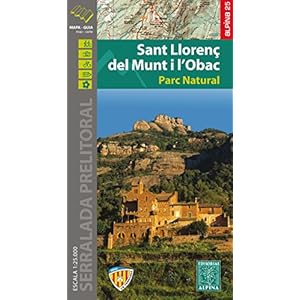 Sant Llorenç del Munt i l'Obac, mapa excursionista. Escala 1:25.000. Alpina Editorial.: 2016
