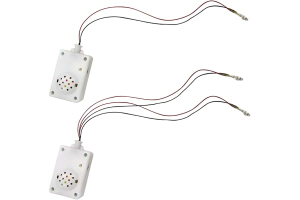2 Pack Halloween Screaming Sound Boxes, Sound Effects Box med LED för | pumpablåsbara ögongulor Ghost, Voice Activated Ghost Screaming for Party & Pranks Decors