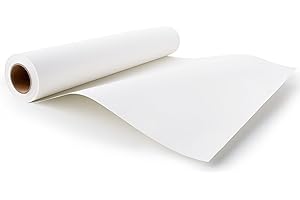 EZWOKS 44cm Wide*25M Long White Drawing Paper Roll - Roll of Paper for Kids Painting, Sketching, Easel, Bulletin Board, Wall Art, Gift Wrap (44CM X 25M)