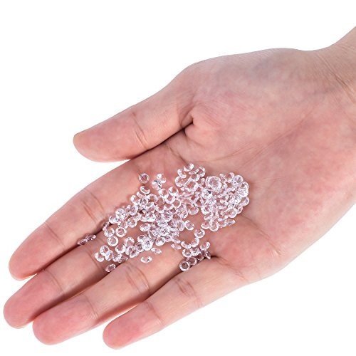 Bememo 10000 Stück Klar Hochzeit Tisch Ausstreuen Konfetti Kristalle Acryl Diamanten 4,5 mm Strasssteine für Tisch Mittelstück, Hochzeit, Brautdusche, Vase Perlen Dekorationen - 2