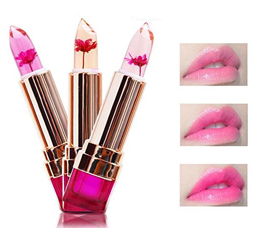 Jelly Lippenstift, Richoose Befeuchten Temperaturänderung Magic Color Verfärbungs Jelly Lip Stick Professional Make-up, orange - 3