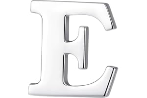 HONEY BEAR 1 Stück Buchstaben Brief Broschen Pins A bis Z, Edelstahl für Herren/Damen Anzug Hemd, Geschäft Hochzeit Geschenk,Silber,MEHRWEG