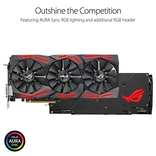 ASUS ROG-STRIX-RX580-T8G-GAMING ROG Strix Radeon RX 580 TOP Edition 8 GB GDDR5 Graphics Card - Black