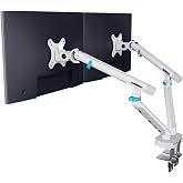 &Ouml;zel Tasarım &Ccedil;iftli Monit&ouml;r Kolu Max 35" 10Kg Taşıma Kapasiteli Mekanik Yaylı Hızlı Vidasız Montaj
