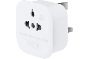 MAXRENARD 1Pack US to UK Plug Adapter, US to UK Travel Adapter, US/Canada/China/Japan to UK Plug Converter Power Adapter with 13A Fuse (Type A, B, C, I, E, F, L)