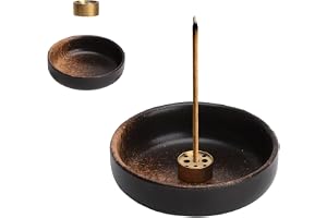 Vossot hållare för rökelsestavar, rökelsehållare, rökelsehållare, keramisk incense hållare – 9 håls hållare för rökelsestickor, halkfri handgjord – för heminredning, zendekoration
