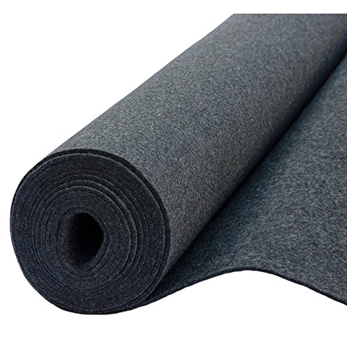 Filz, Filzstoff, Dekorationsfilz, imprägniert, Breite 100 cm, Dicke 4 mm, Meterware 0,5 lfm - graphit