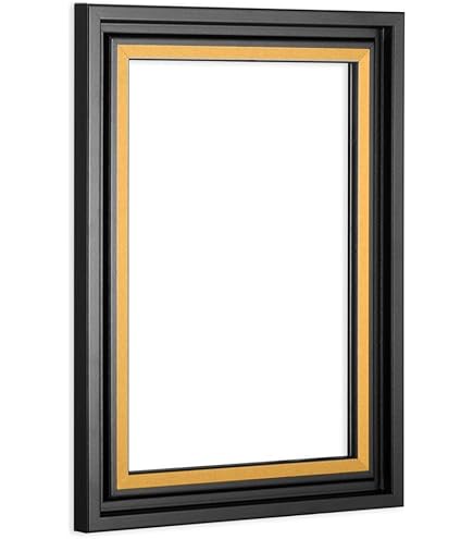 Schattenfugenrahmen Lemgo 80x120cm Schwarz - Für Keilrahmen Bilder