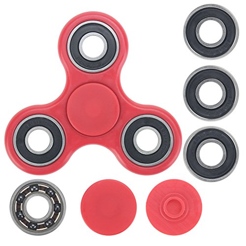 IFUNEYS Tri Fidget Hand Spinner - Ultra Fast Bearings - Fidget Spinner Finger Toy, Great Gift (red) IFUNEYS Tri Fidget Hand Spinner - Ultra Fast Bearings - Fidget Spinner Finger Toy, Great Gift (red)