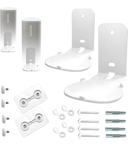 Supporto Da Parete Per Sonos Move 1/2 - In Metallo - Regge Fino A 12 Kg - Con Gestione Cavi - Facile Installazione - Foto 5